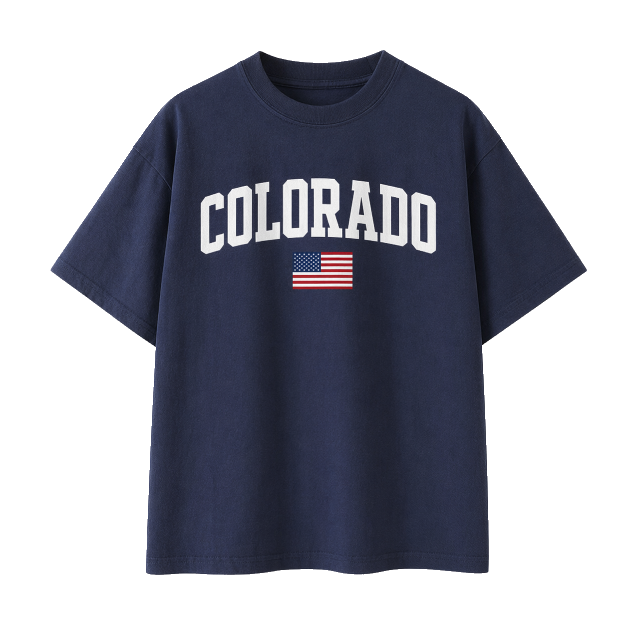 Collection 2 Colorado Essential Cotton T-Shirt - Navy Blue front