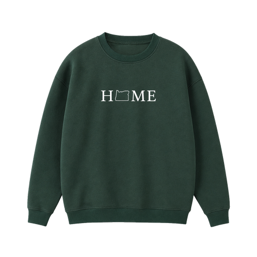 Collection 5 Oregon Essential Heavyweight Crewneck Sweatshirt - Dark Green front