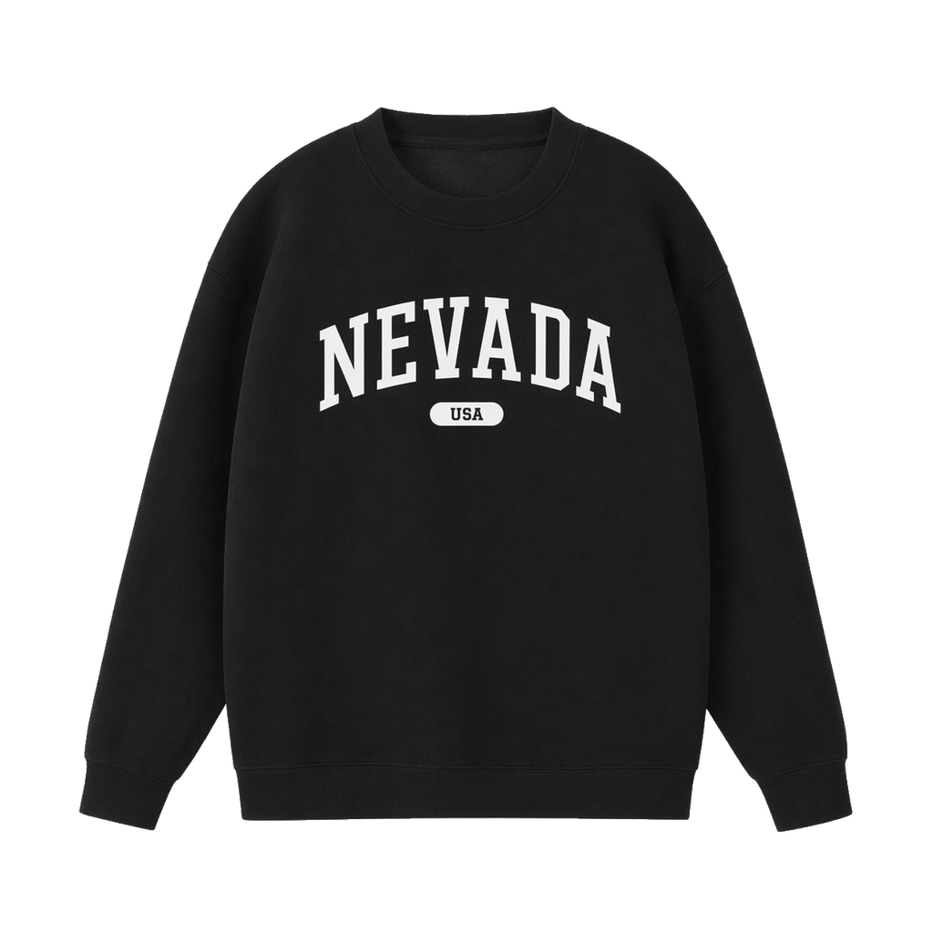 Collection 4 Nevada Essential Heavyweight Crewneck Sweatshirt - Black front