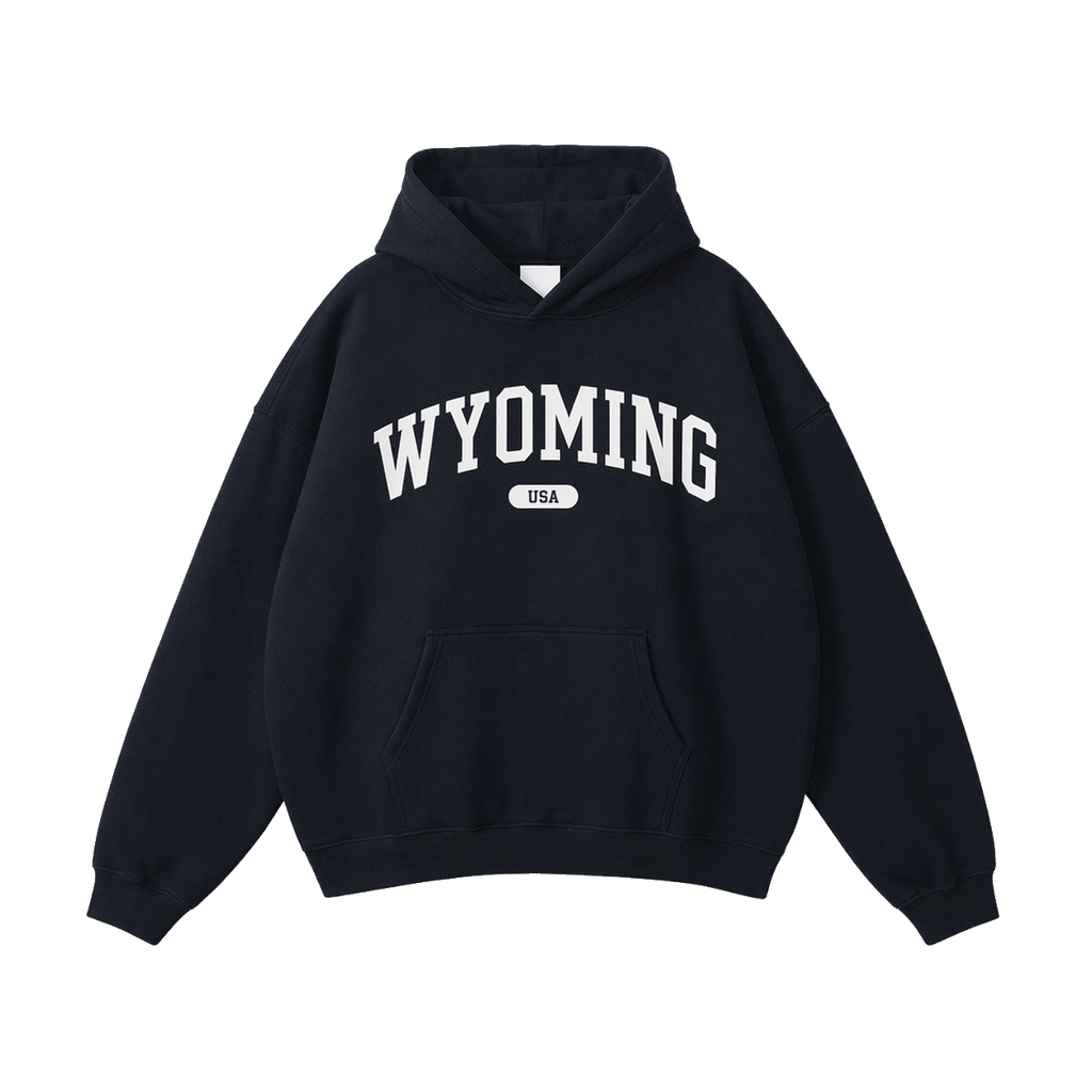 Collection 4 Wyoming Oversize Fleeced Hoodie - Black front