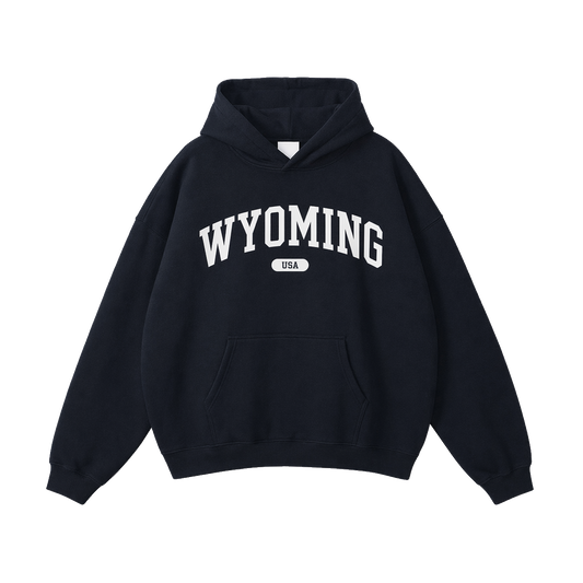 Collection 4 Wyoming Oversize Fleeced Hoodie - Black front