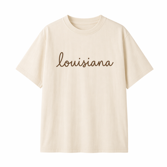 Collection 3 Louisiana Essential Cotton T-Shirt - Apricot front