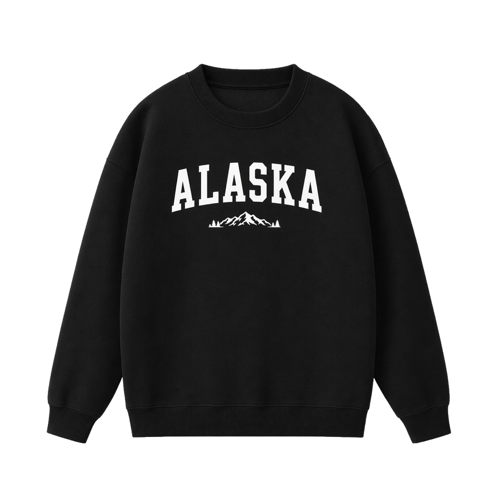 Collection 9 Alaska Essential Heavyweight Crewneck Sweatshirt - Black front