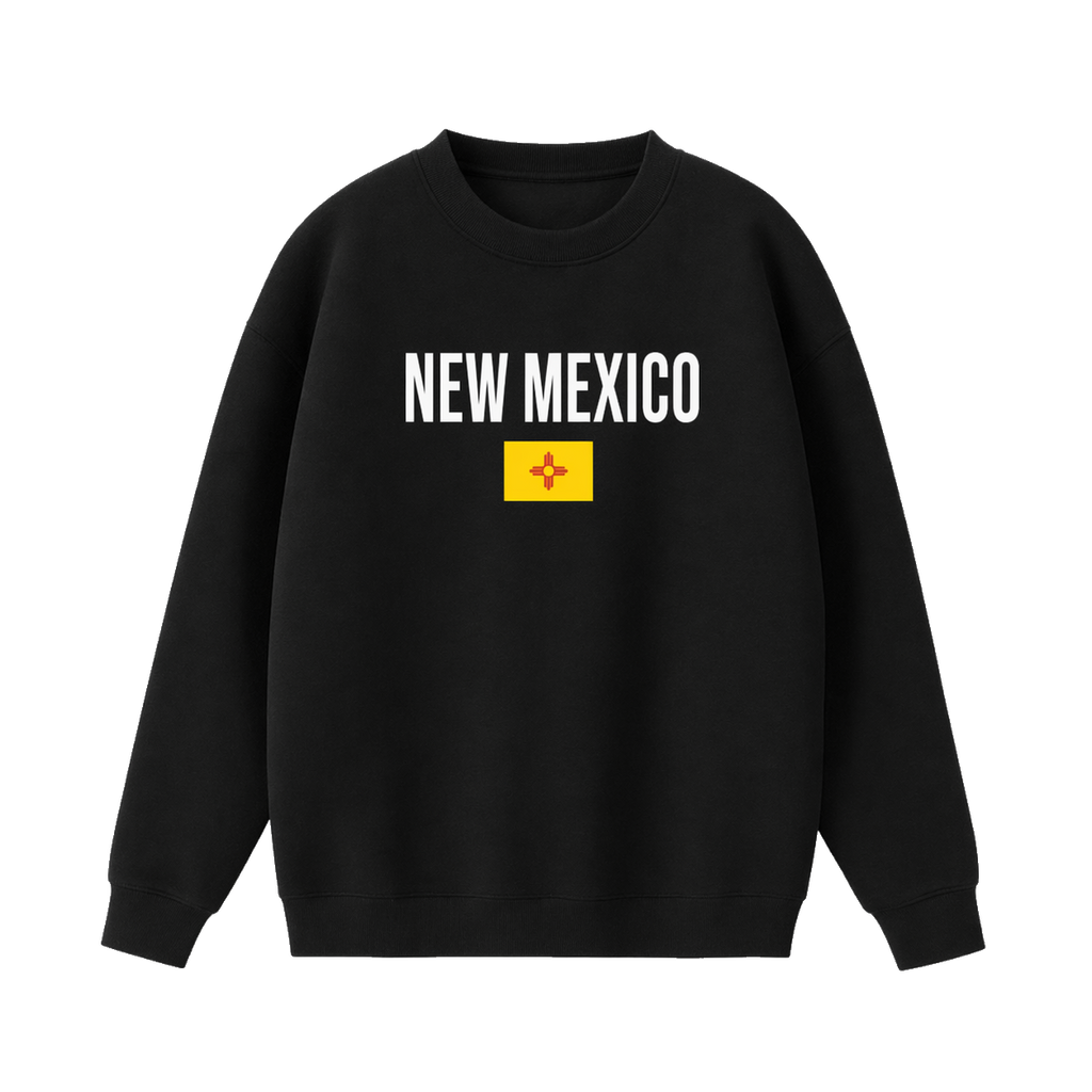 Collection 7 New Mexico Essential Heavyweight Crewneck Sweatshirt - Black front