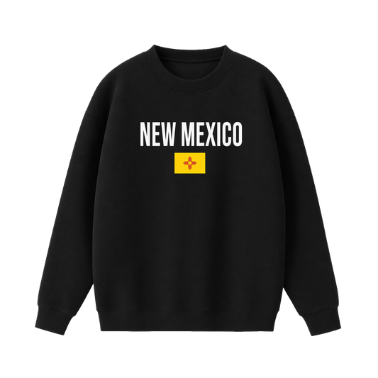 Collection 7 New Mexico Essential Heavyweight Crewneck Sweatshirt - Black front
