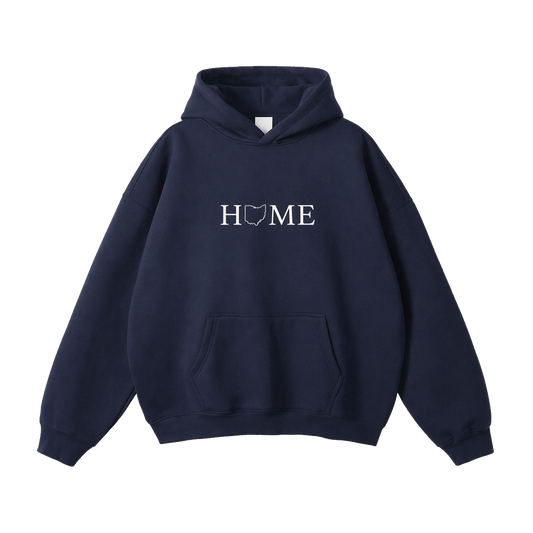 Collection 5 Ohio Oversize Fleeced Hoodie - Navy Blue front