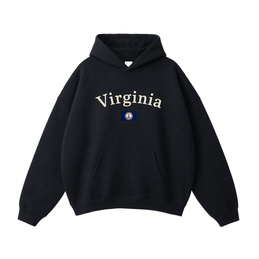 Collection 6 Virginia Oversize Fleeced Hoodie - Black front