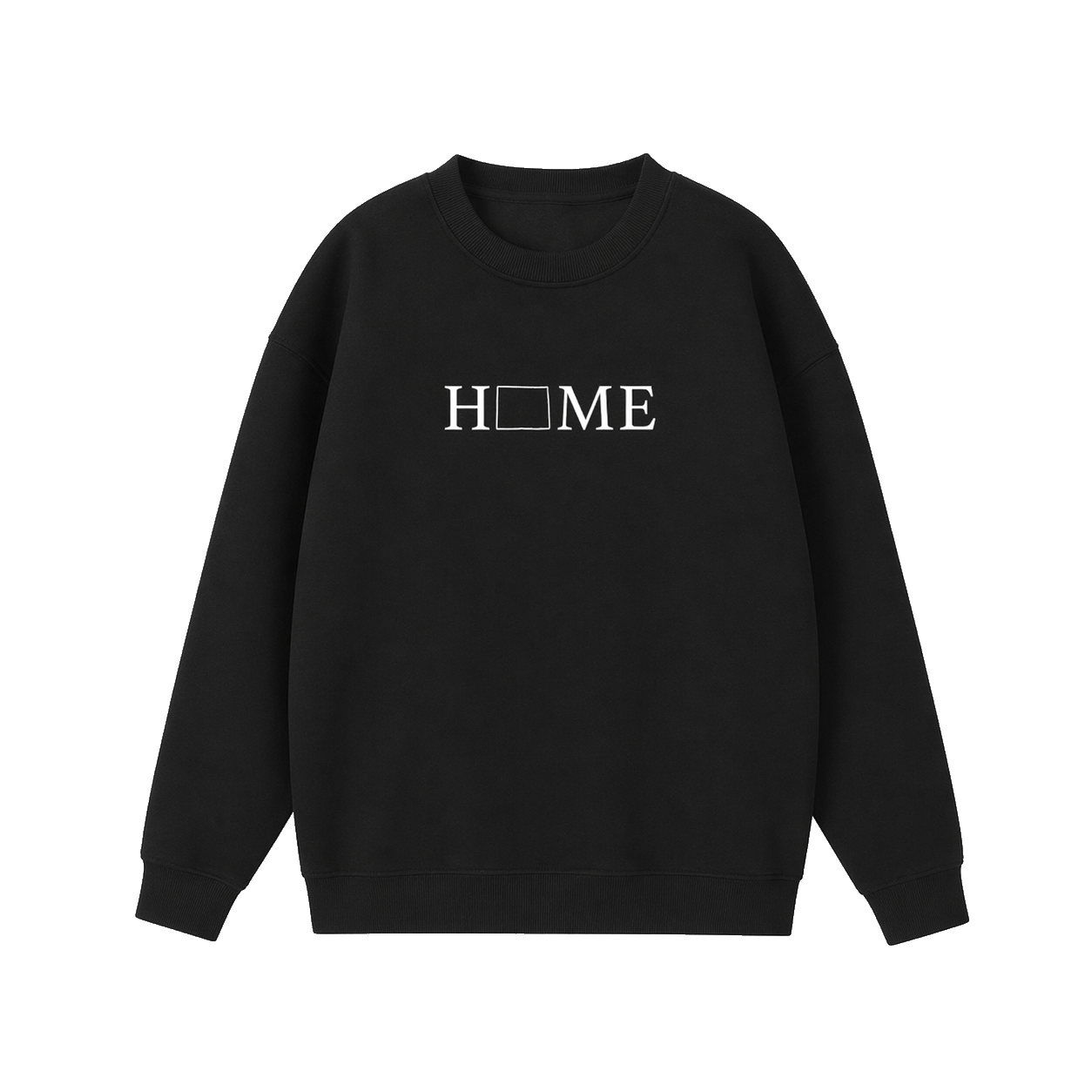 Collection 5 Wyoming Essential Heavyweight Crewneck Sweatshirt - Black front