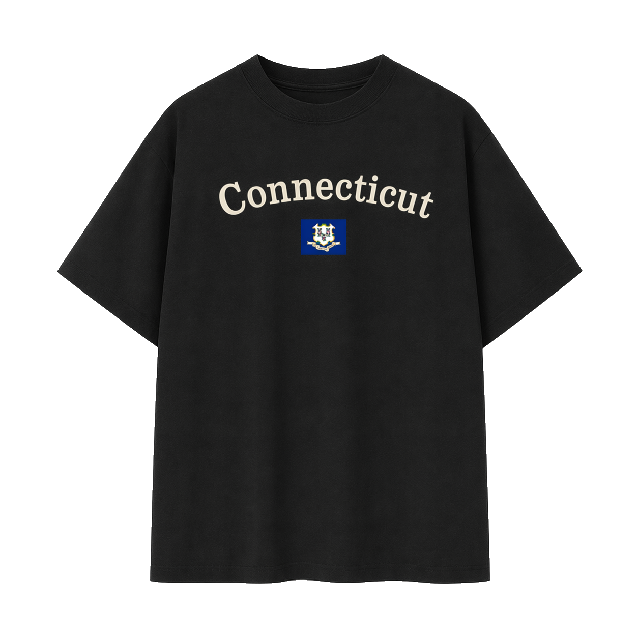 Collection 6 Connecticut Essential Cotton T-Shirt - Black front