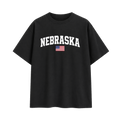 Collection 2 Nebraska Essential Cotton T-Shirt - Black front