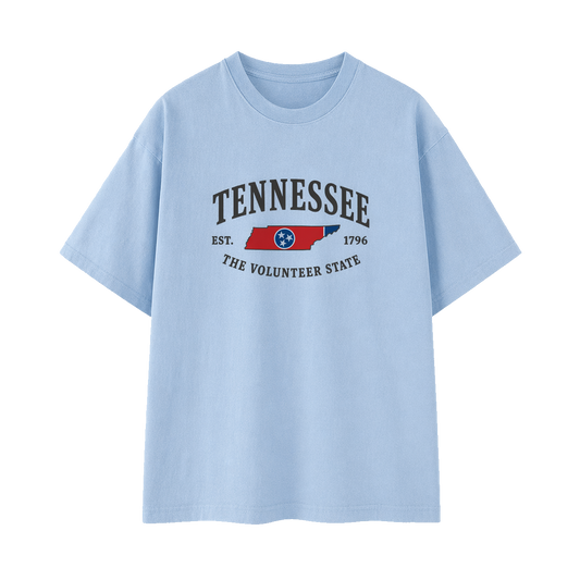Collection 8 Tennessee Essential Cotton T-Shirt - Light Blue front