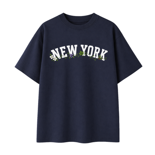 Collection 10 New York Essential Cotton T-Shirt - Navy Blue front