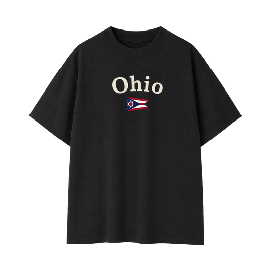 Collection 6 Ohio Essential Cotton T-Shirt - Black front