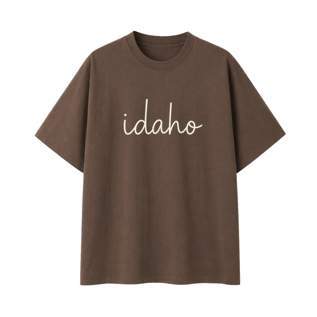 Collection 3 Idaho Essential Cotton T-Shirt - Coffee front
