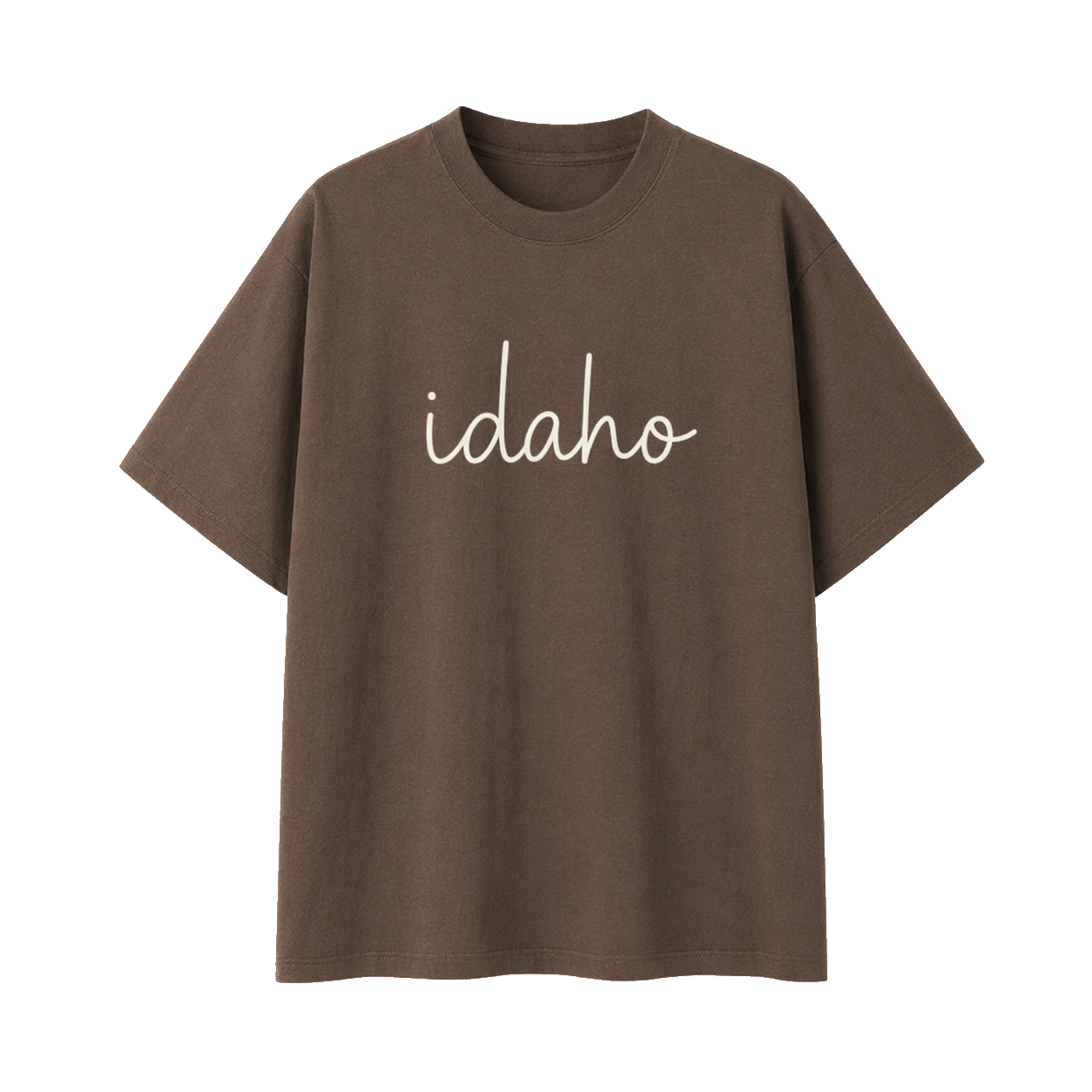 Collection 3 Idaho Essential Cotton T-Shirt - Coffee front