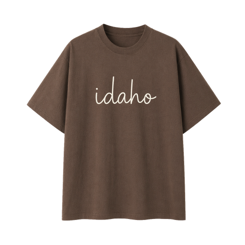 Collection 3 Idaho Essential Cotton T-Shirt - Coffee front