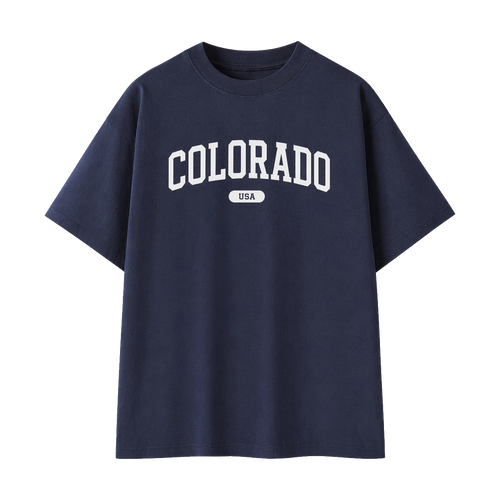 Collection 4 Colorado Essential Cotton T-Shirt - Navy Blue front
