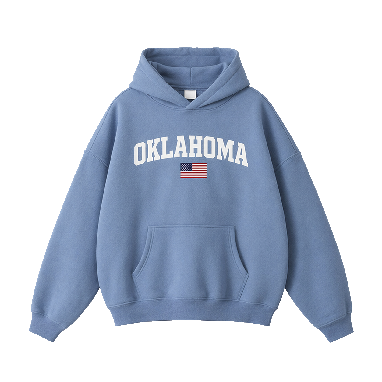 Collection 2 Oklahoma Oversize Fleeced Hoodie - Medium Blue front
