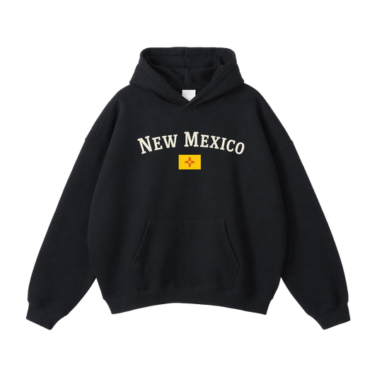 Collection 6 New Mexico Oversize Fleeced Hoodie - Black front