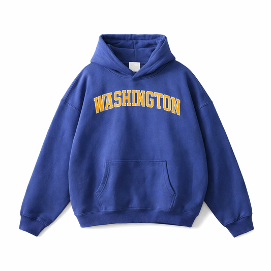 Collection 1 Washington Oversize Fleeced Hoodie - Klein Blue front