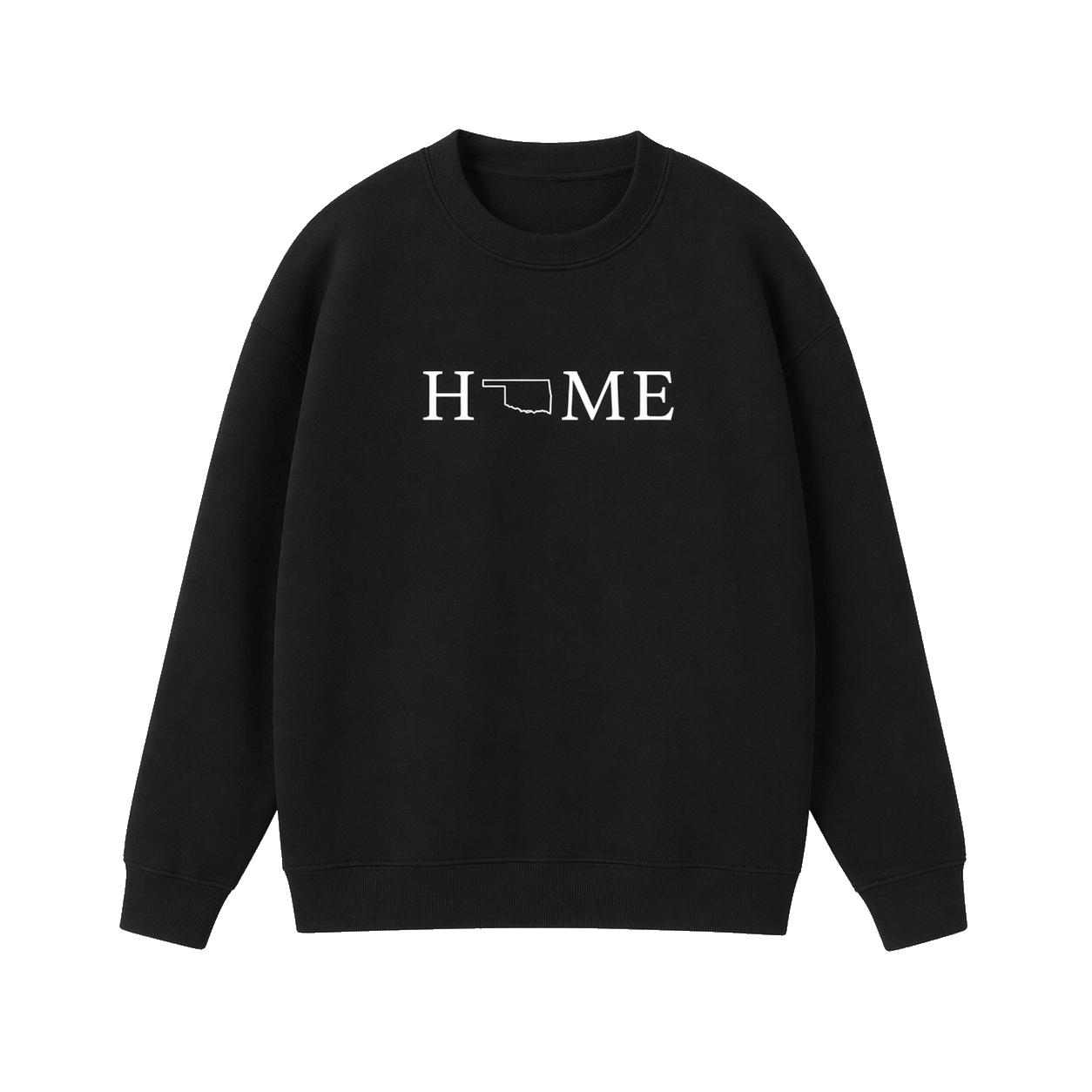Collection 5 Oklahoma Essential Heavyweight Crewneck Sweatshirt - Black front