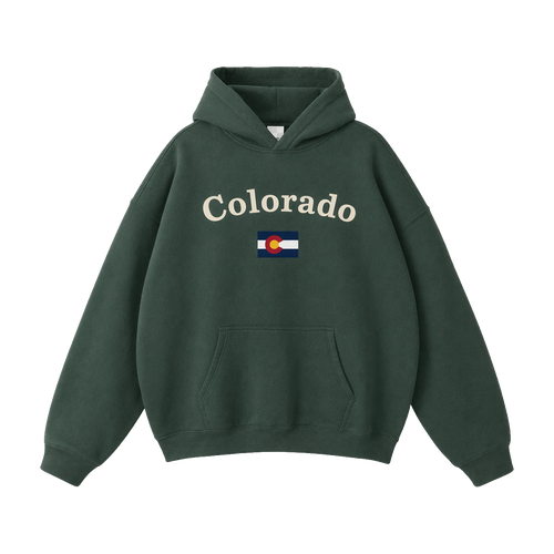 Collection 6 Colorado Oversize Fleeced Hoodie - Eden Green front