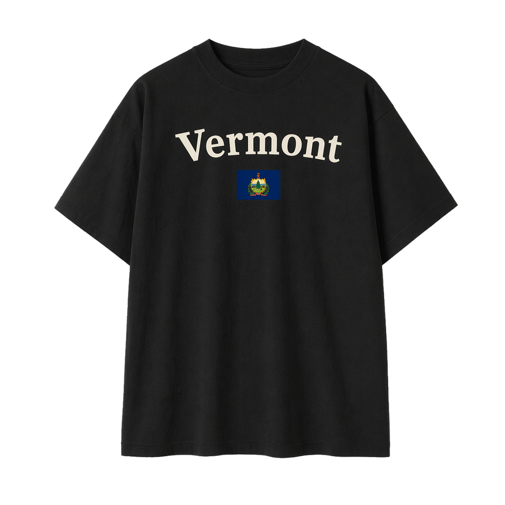 Collection 6 Vermont Essential Cotton T-Shirt - Black front