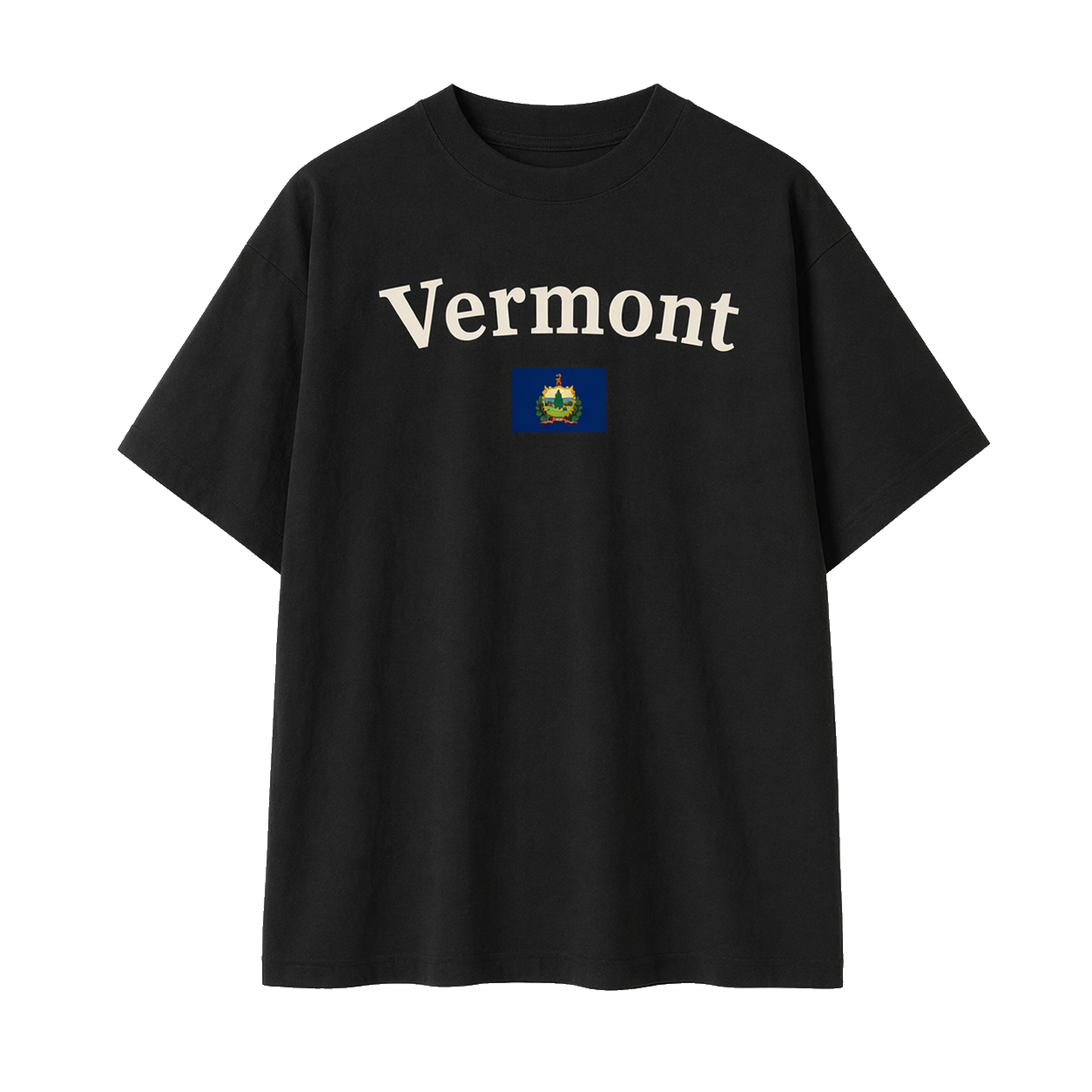 Collection 6 Vermont Essential Cotton T-Shirt - Black front