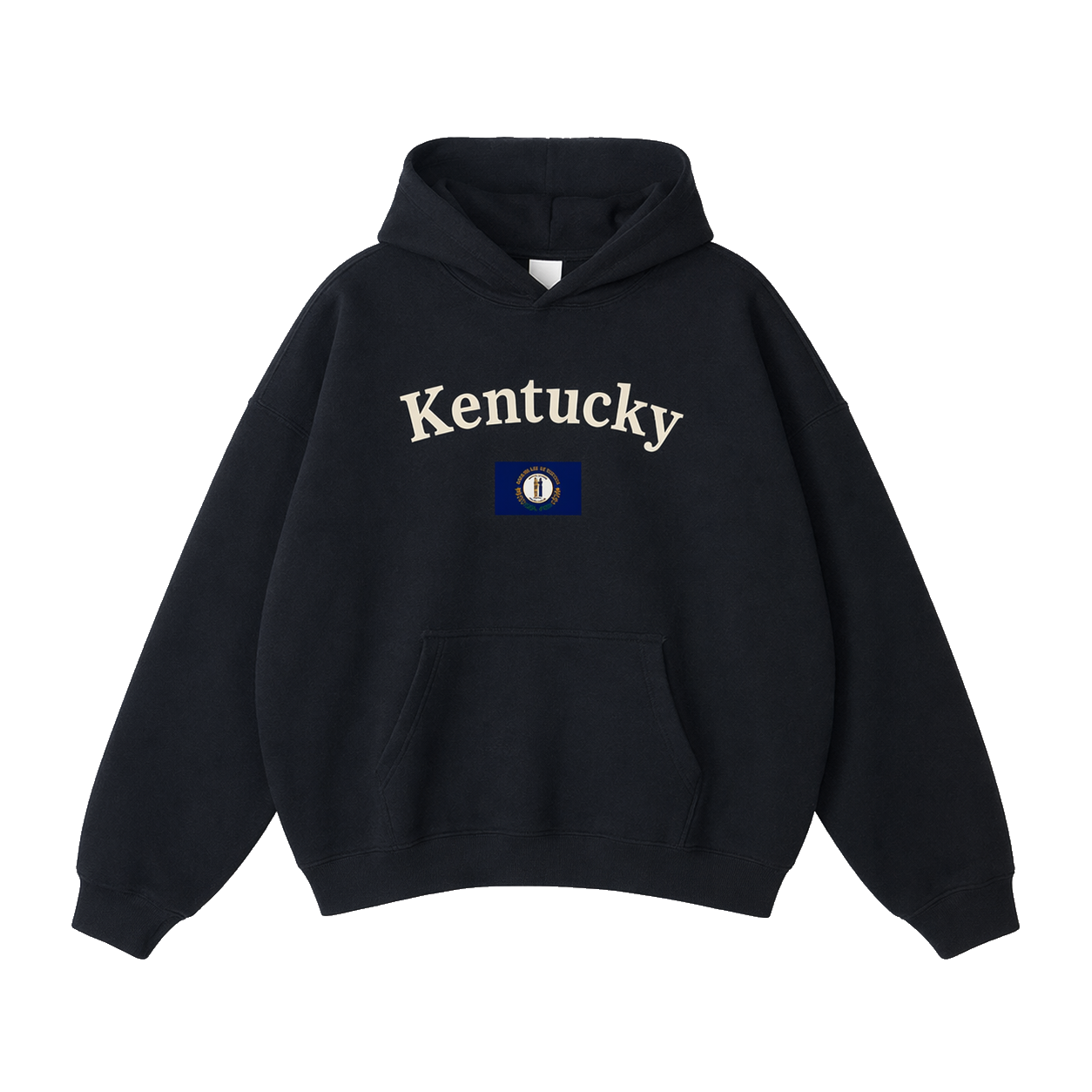 Collection 6 Kentucky Oversize Fleeced Hoodie - Black front