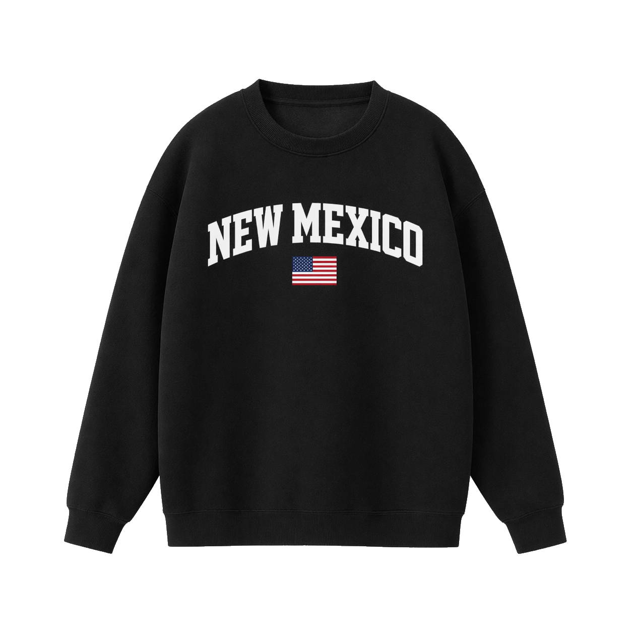 Collection 2 New Mexico Essential Heavyweight Crewneck Sweatshirt - Black front