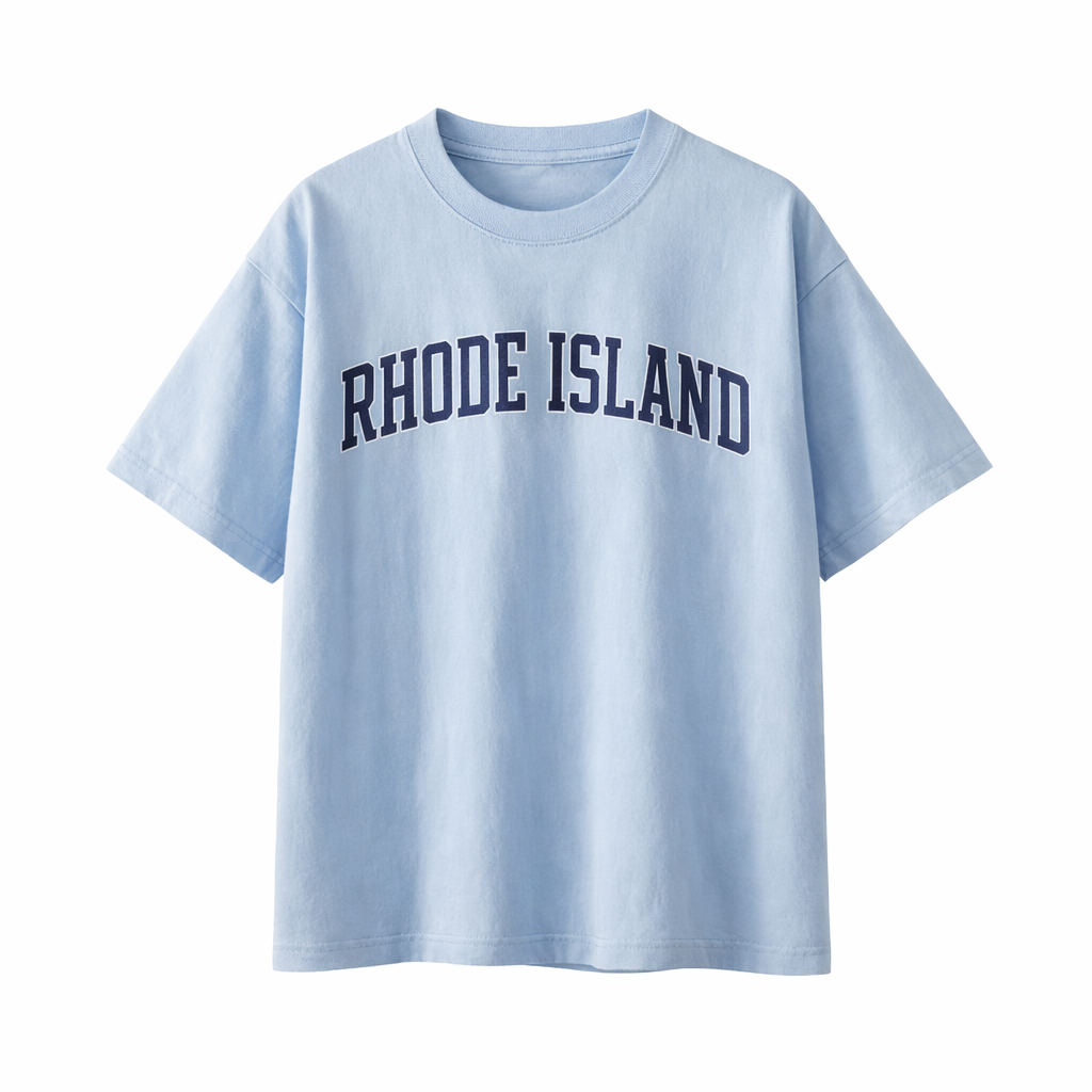 Collection 1 Rhode Island Essential Cotton T-Shirt - Light Blue front