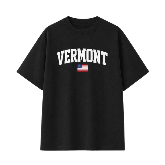 Collection 2 Vermont Essential Cotton T-Shirt - Black front