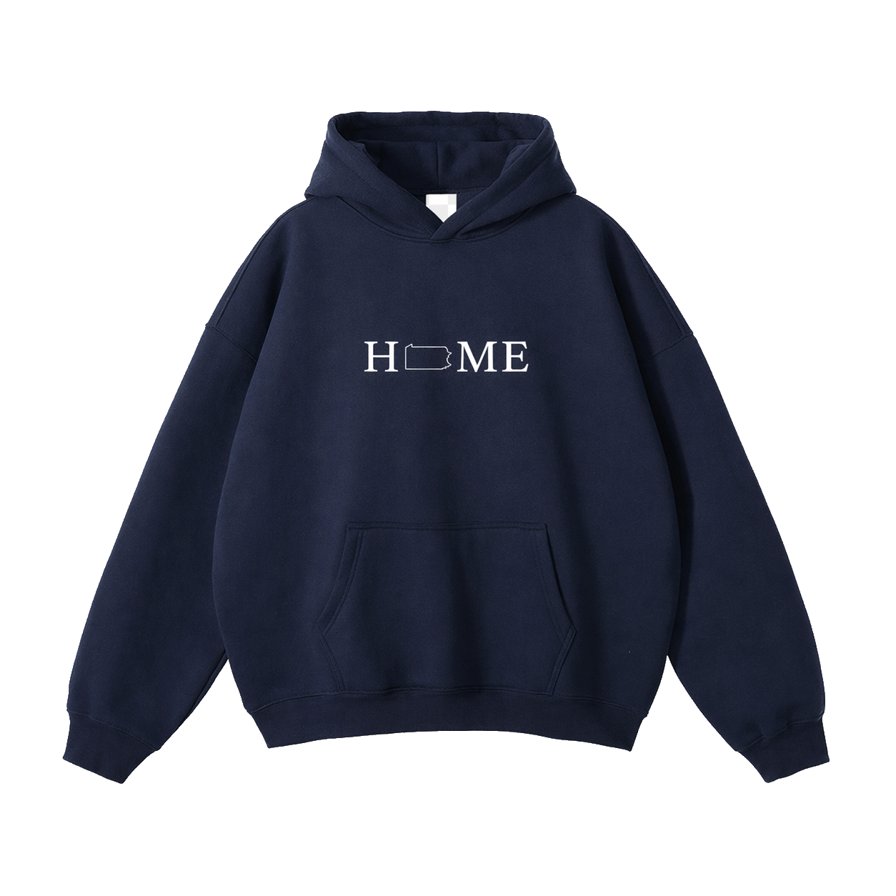 Collection 5 Pennsylvania Oversize Fleeced Hoodie - Navy Blue front