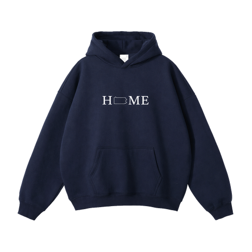 Collection 5 Pennsylvania Oversize Fleeced Hoodie - Navy Blue front