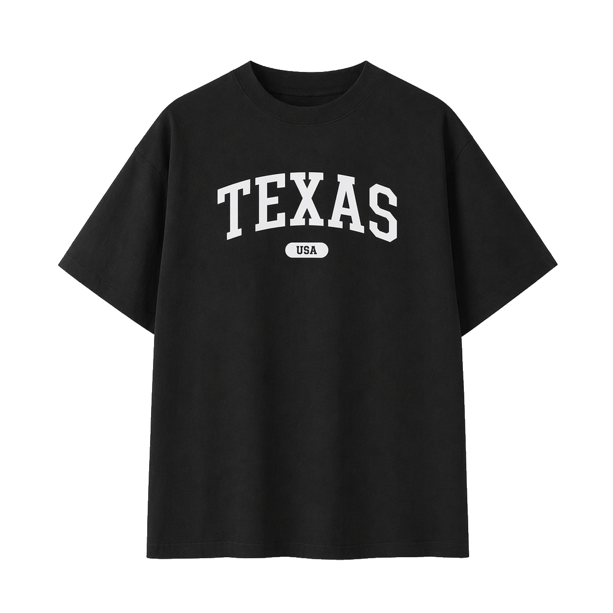 Collection 4 Texas Essential Cotton T-Shirt - Black front