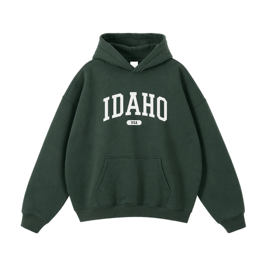 Collection 4 Idaho Oversize Fleeced Hoodie - Eden Green front