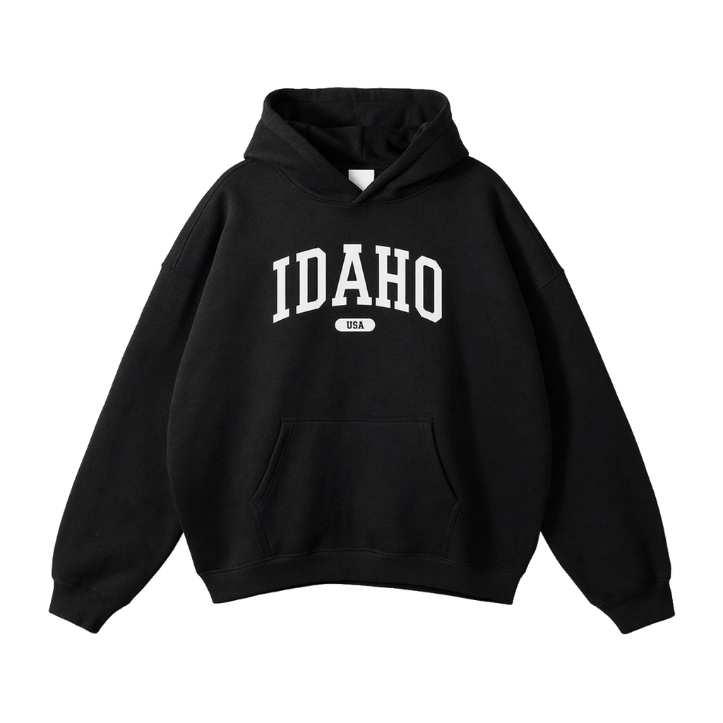 Collection 4 Idaho Oversize Fleeced Hoodie - Black front