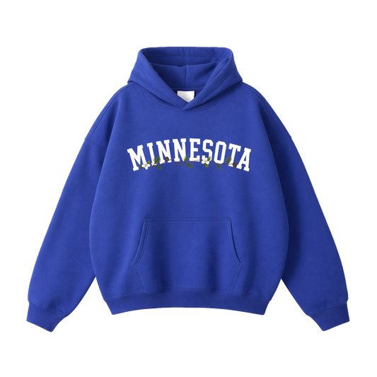 Collection 10 Minnesota Oversize Fleeced Hoodie - Klein Blue front