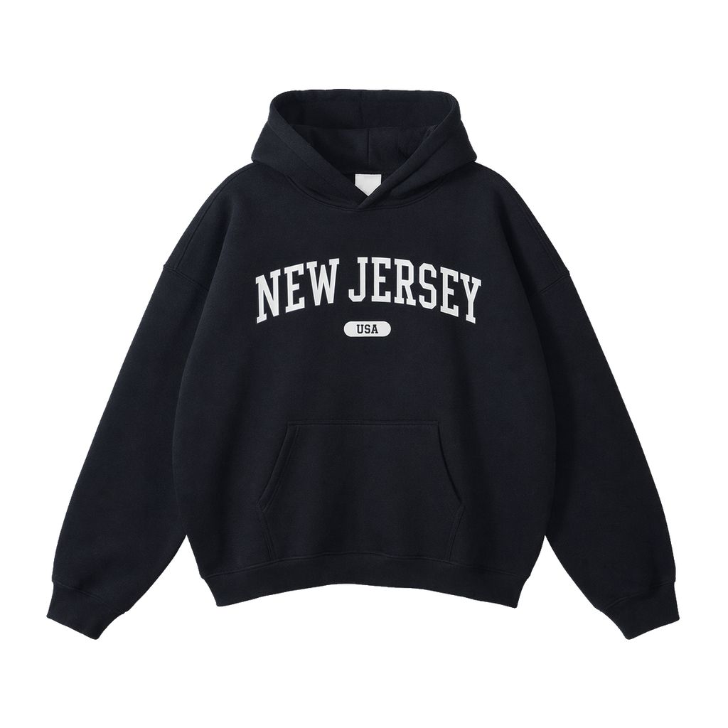 Collection 4 New Jersey Oversize Fleeced Hoodie - Black front
