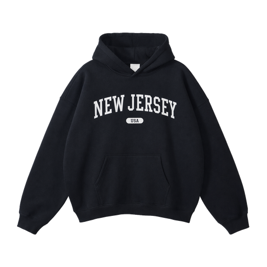 Collection 4 New Jersey Oversize Fleeced Hoodie - Black front