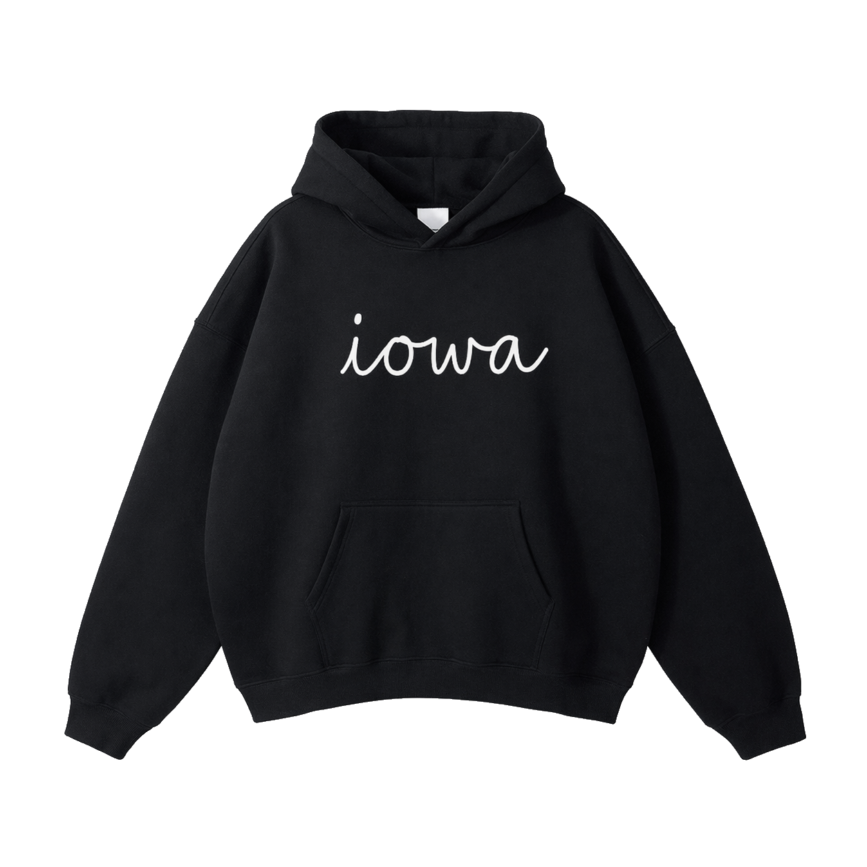 Collection 3 Iowa Oversize Fleeced Hoodie - Black front