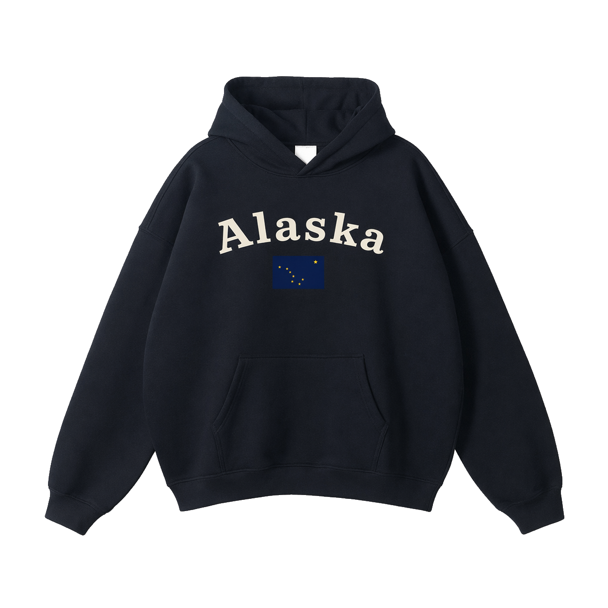 Collection 6 Alaska Oversize Fleeced Hoodie - Black front
