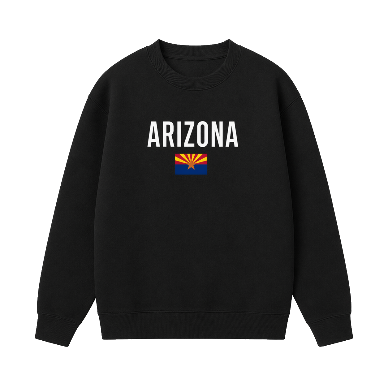 Collection 7 Arizona Essential Heavyweight Crewneck Sweatshirt - Black front