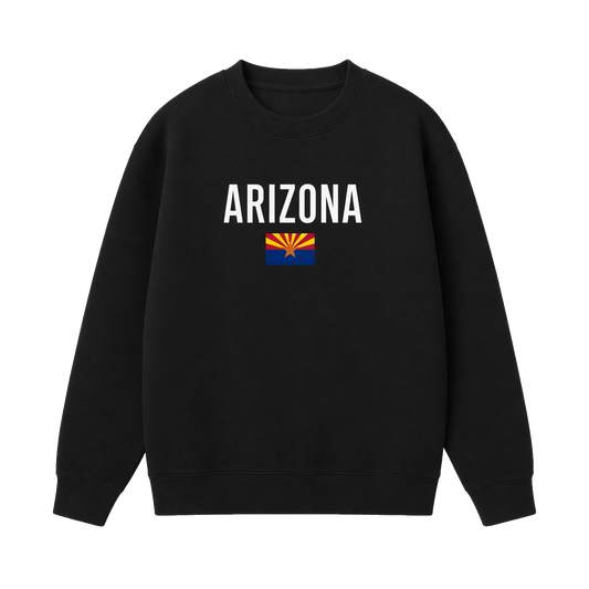 Collection 7 Arizona Essential Heavyweight Crewneck Sweatshirt - Black front