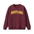 Collection 1 Maryland Essential Heavyweight Crewneck Sweatshirt - Dull Red front