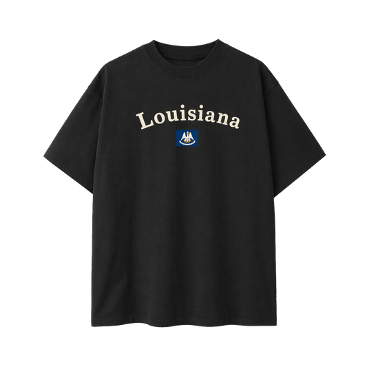 Collection 6 Louisiana Essential Cotton T-Shirt - Black front