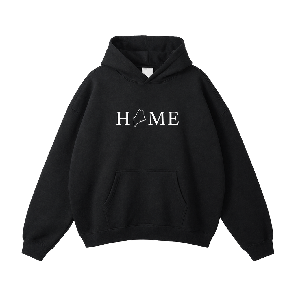 Collection 5 Maine Oversize Fleeced Hoodie - Black front