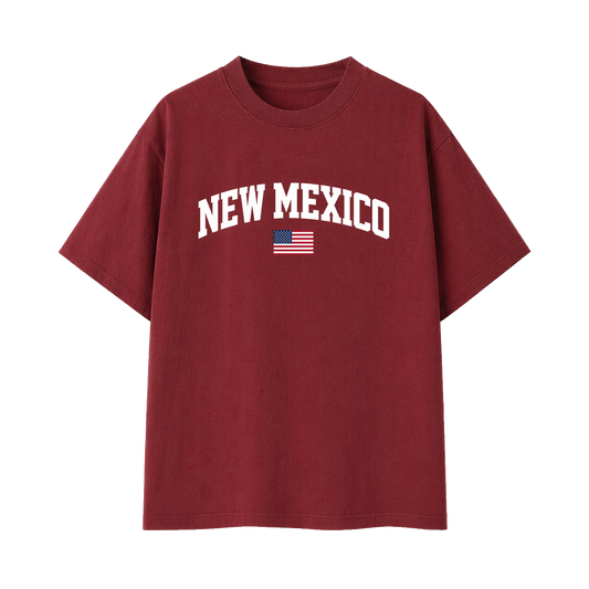 Collection 2 New Mexico Essential Cotton T-Shirt - Wine Gray front