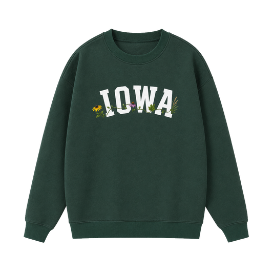 Collection 10 Iowa Essential Heavyweight Crewneck Sweatshirt - Dark Green front