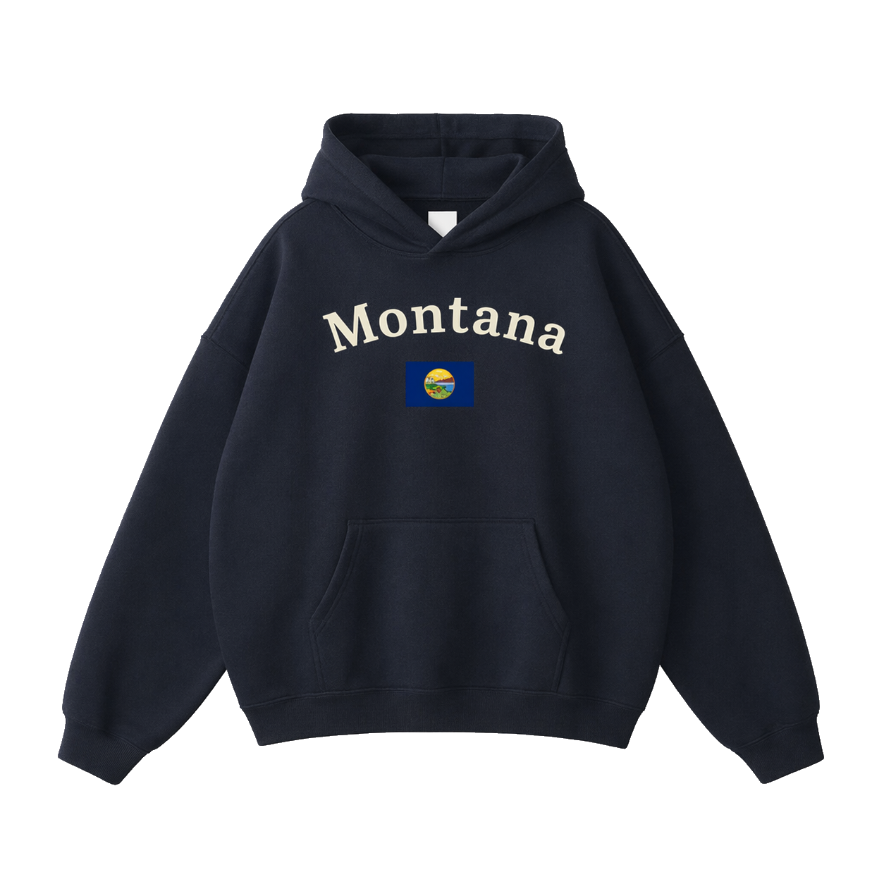 Collection 6 Montana Oversize Fleeced Hoodie - Black front